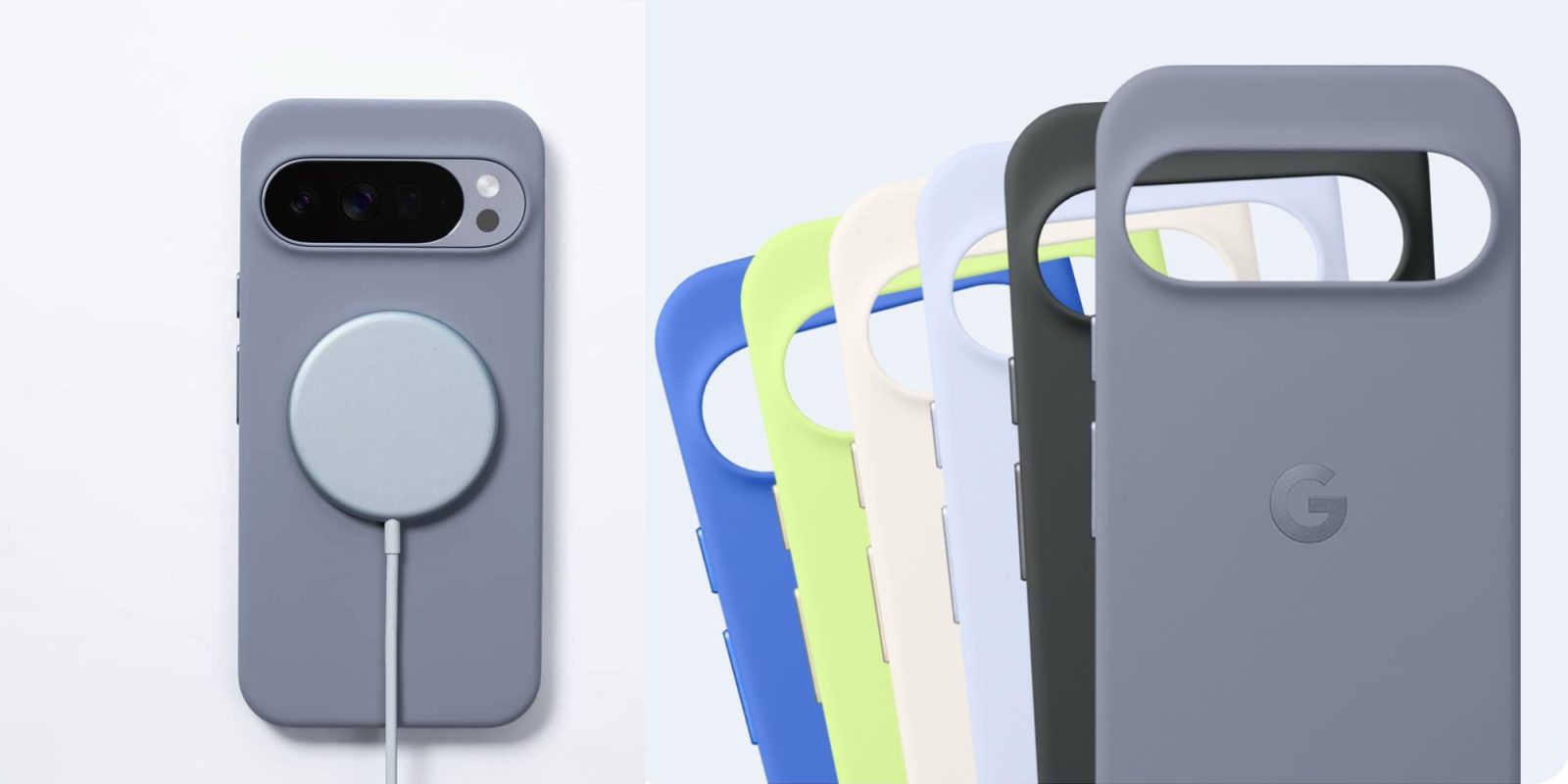 A group of cell phones with a magnifying glass