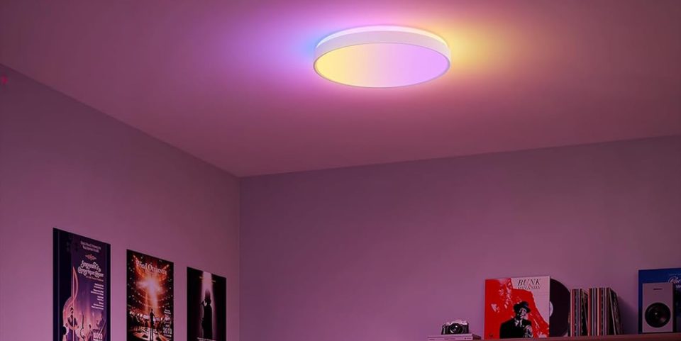 A light on the ceiling