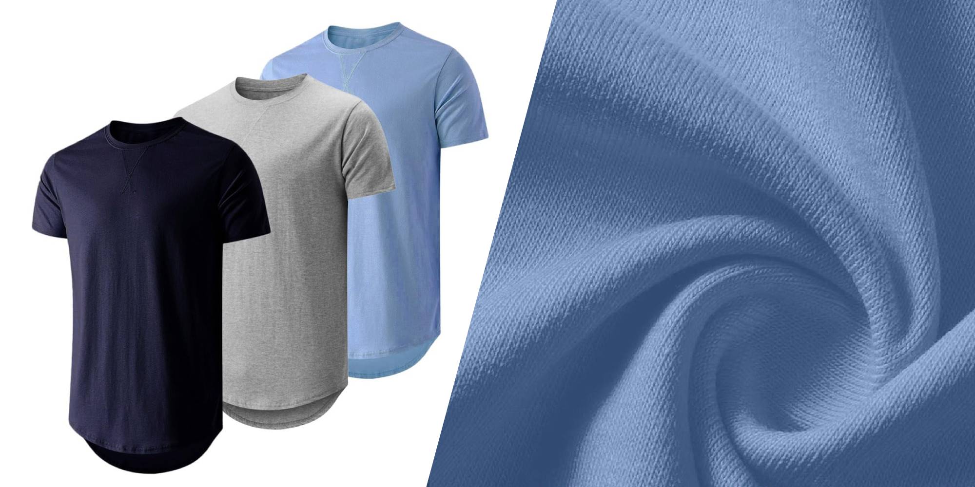 A close up of a blue shirt