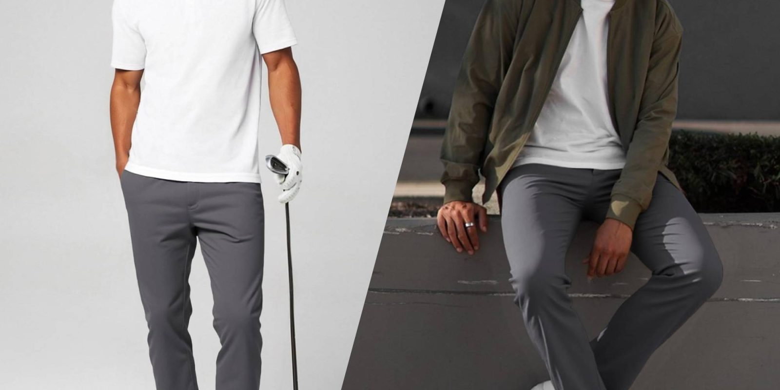 A man holding a golf club