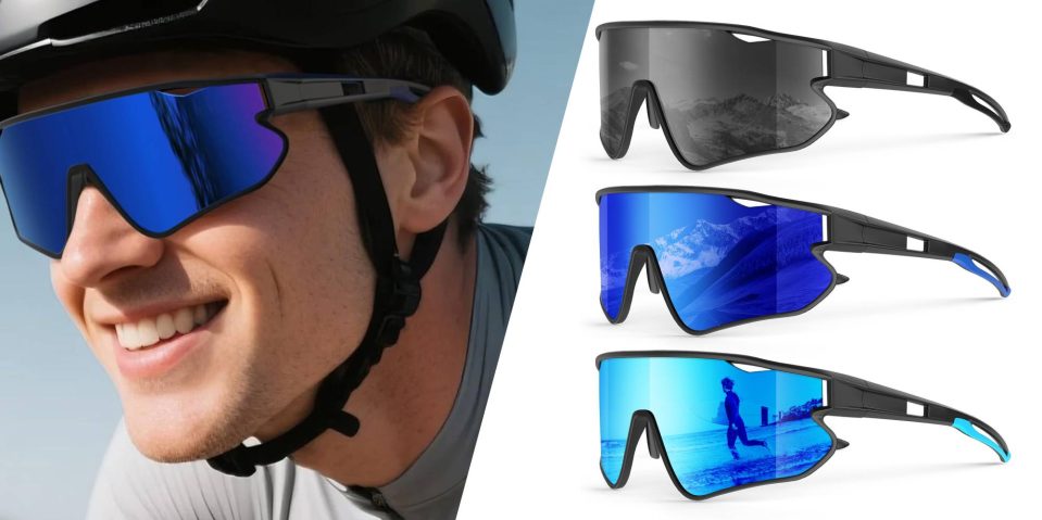 A man wearing a helmet and sunglasses