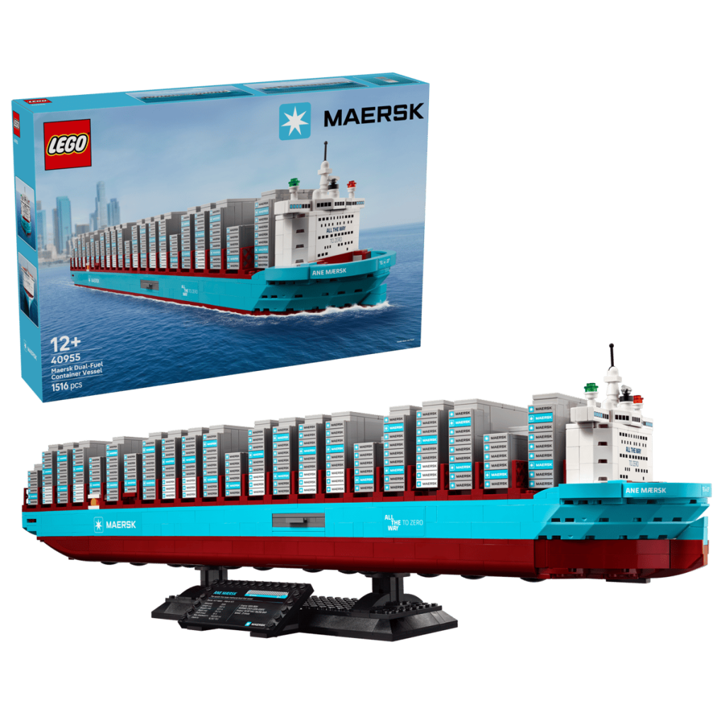LEGO Maersk ship with a box
