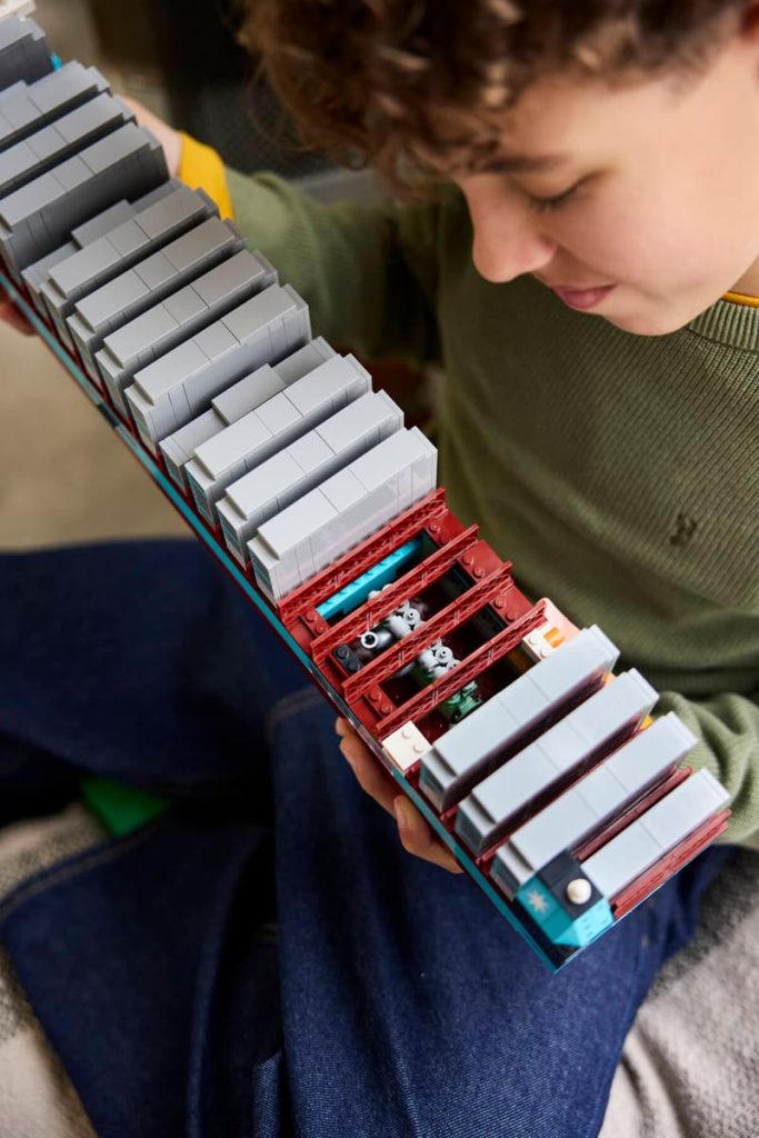 A child holding a toy