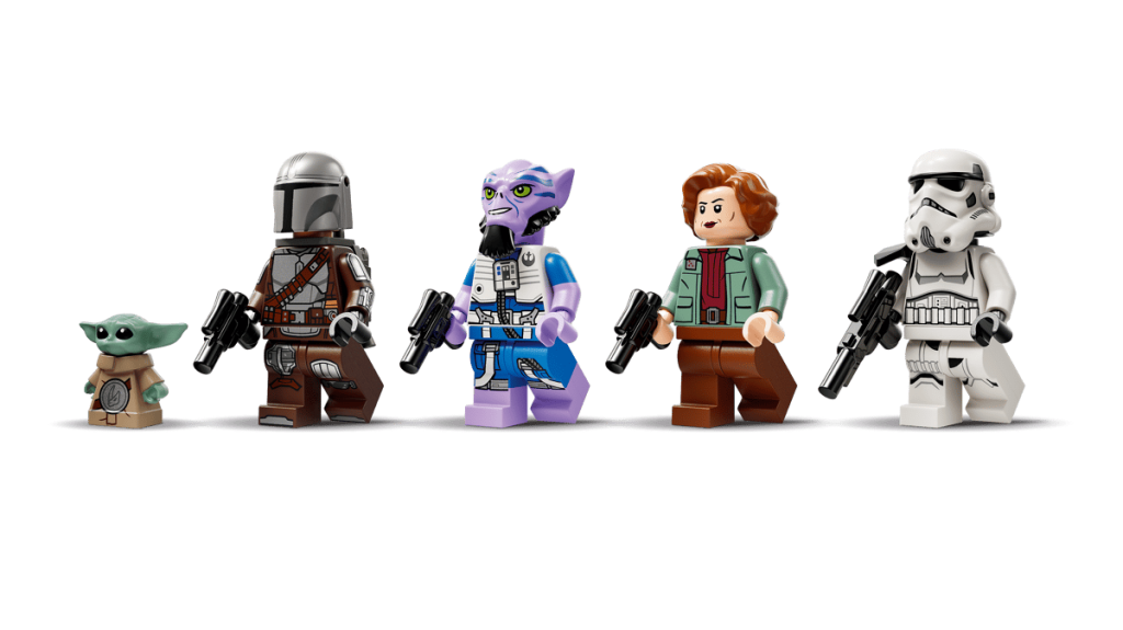 A group of toy figures