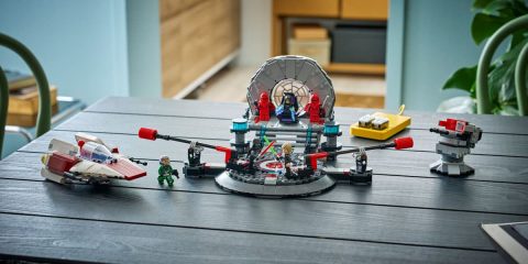 A toy set on a table