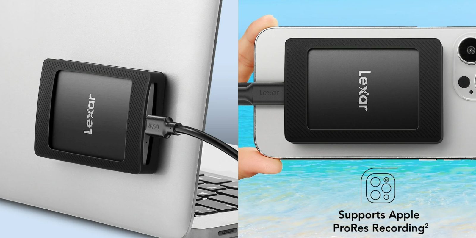 Image showing renders of Lexar's SL500 portable SSD.