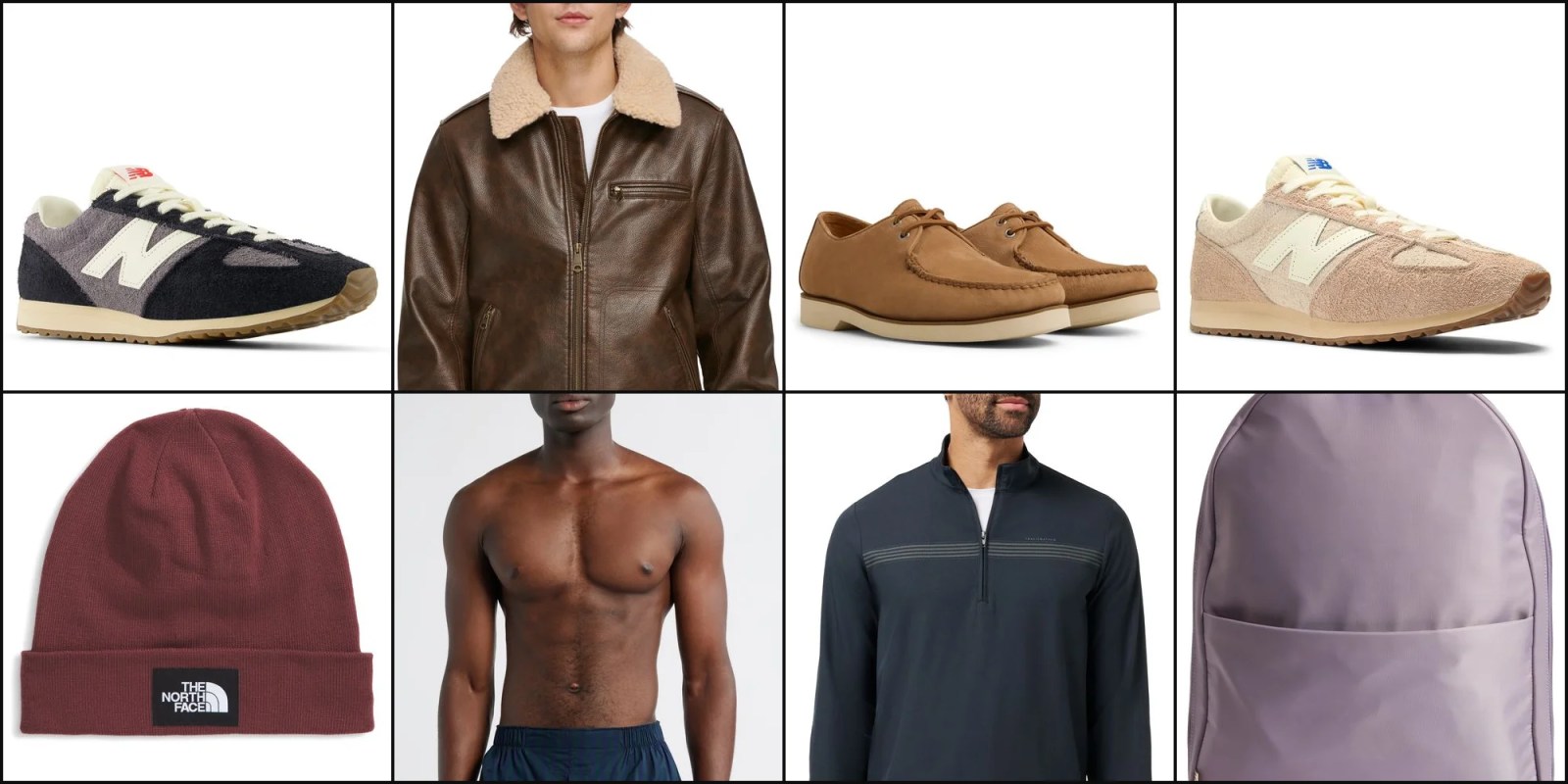 A collage of men's clothes