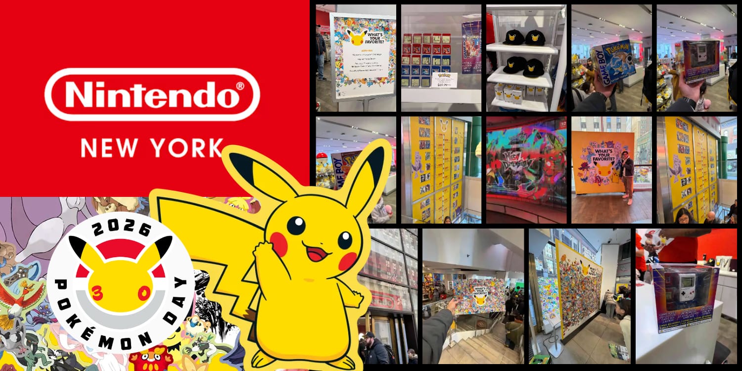 A collage of a store