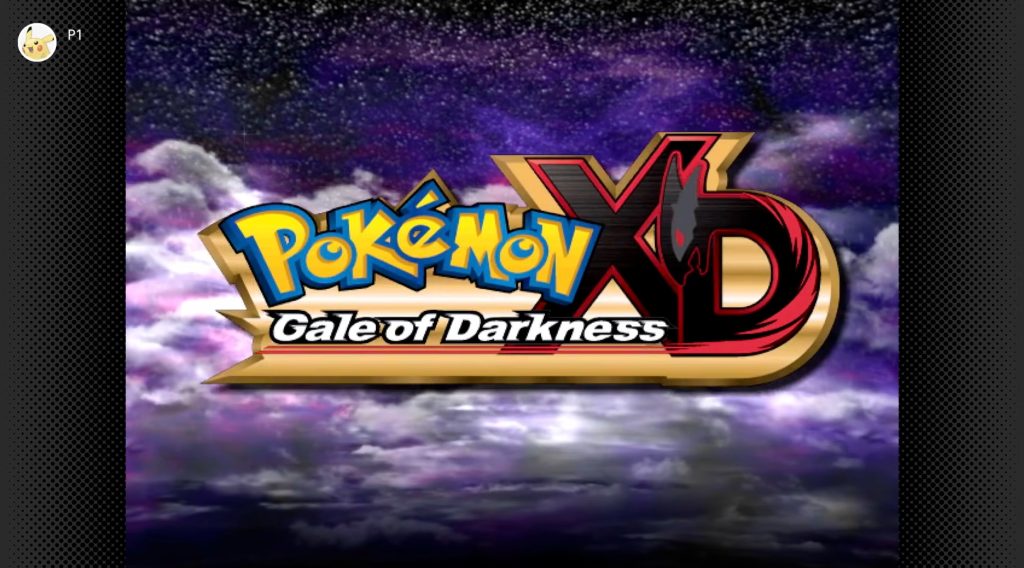 A logo with clouds in the background