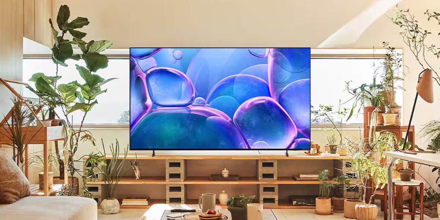 A tv on a shelf