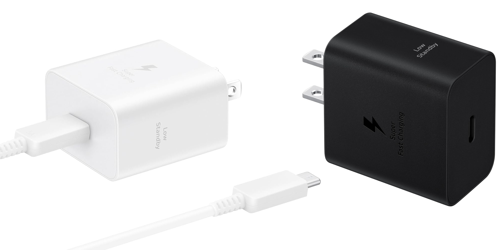 A black and white charger