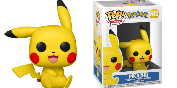 A yellow toy figure with a box