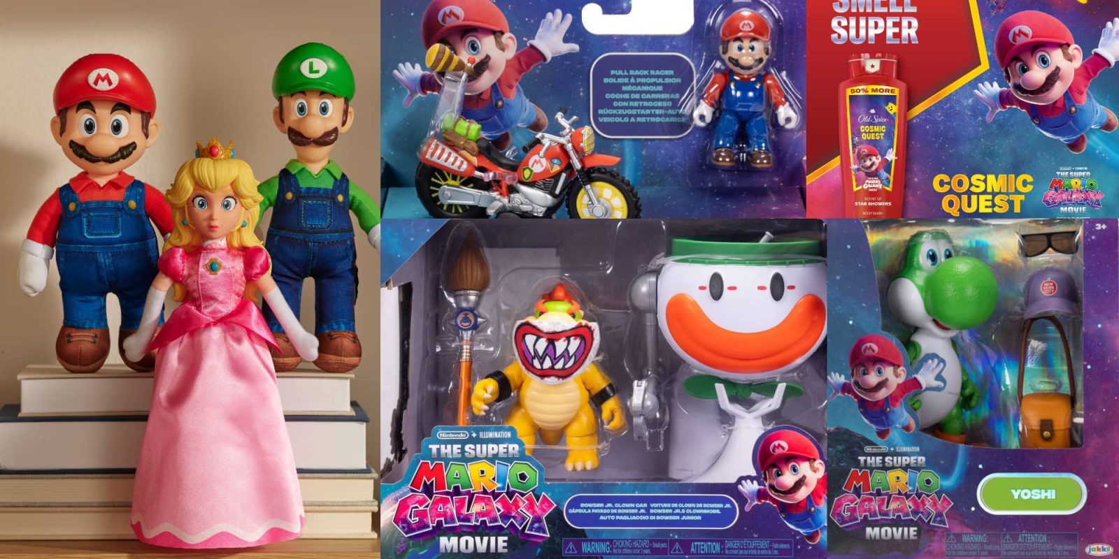 A collection of toys in boxes