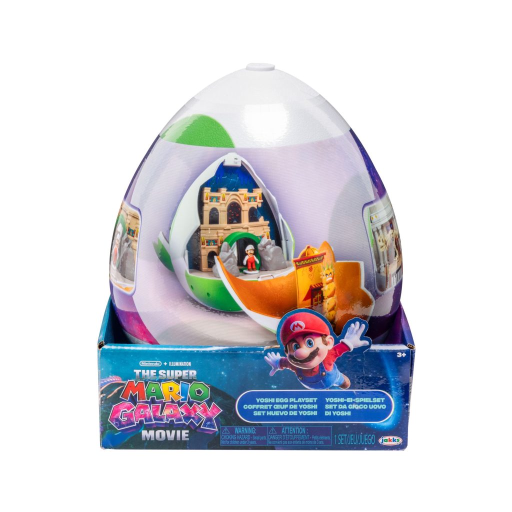 A toy egg shaped egg with a cartoon character inside