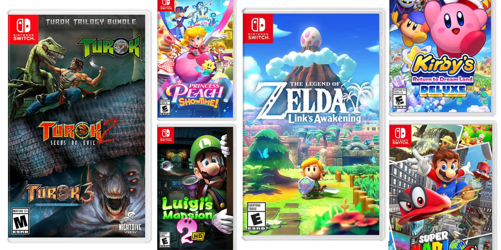 A group of video game cases