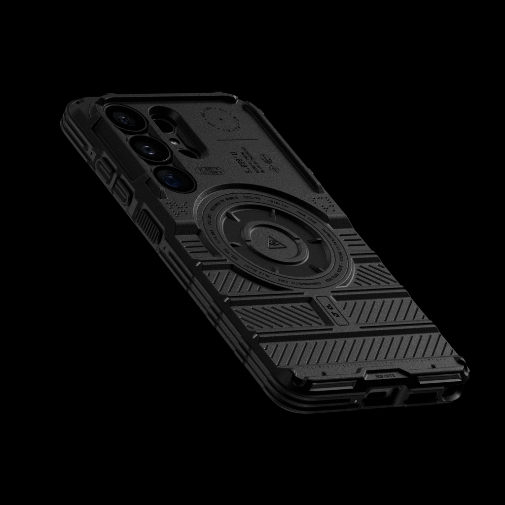 A black cell phone case