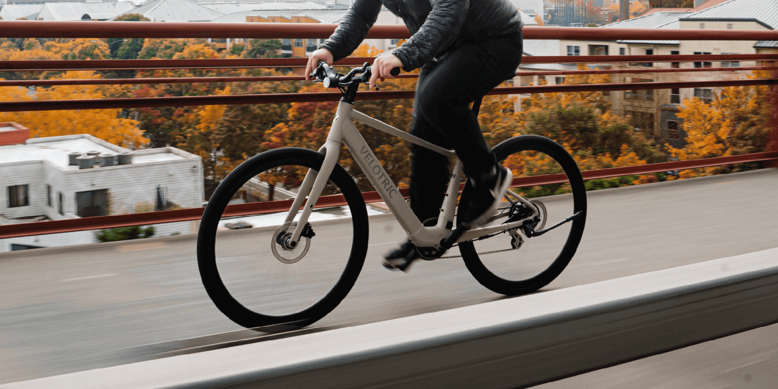 A person riding a bicycle