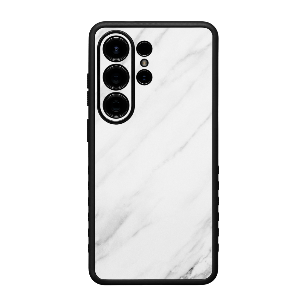 A white and black cell phone