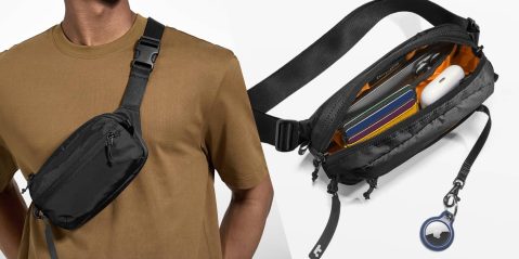 A man with a black waist bag