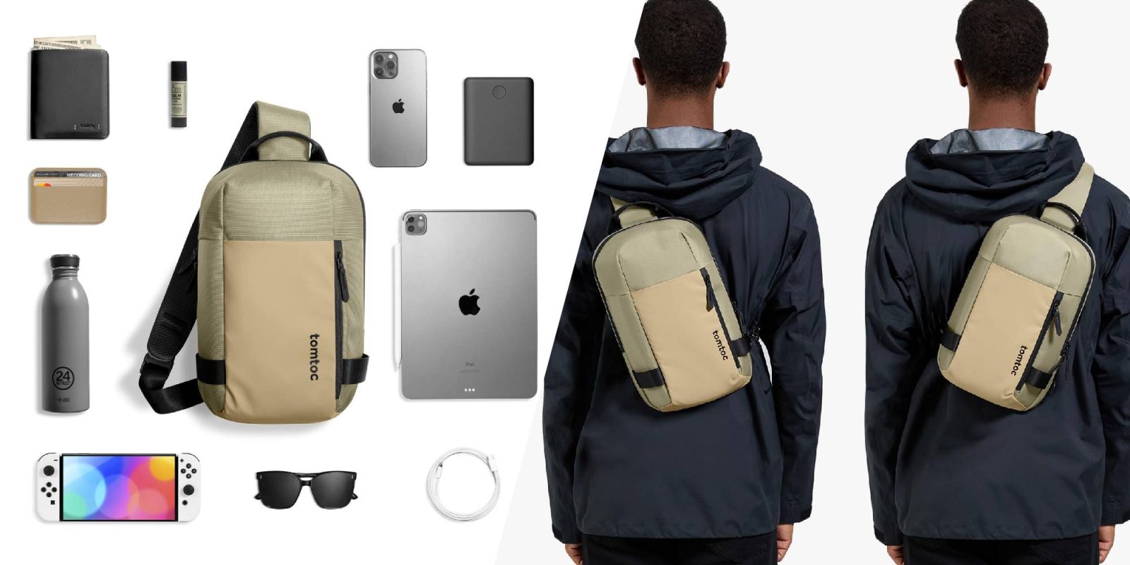 A man with a backpack and a phone