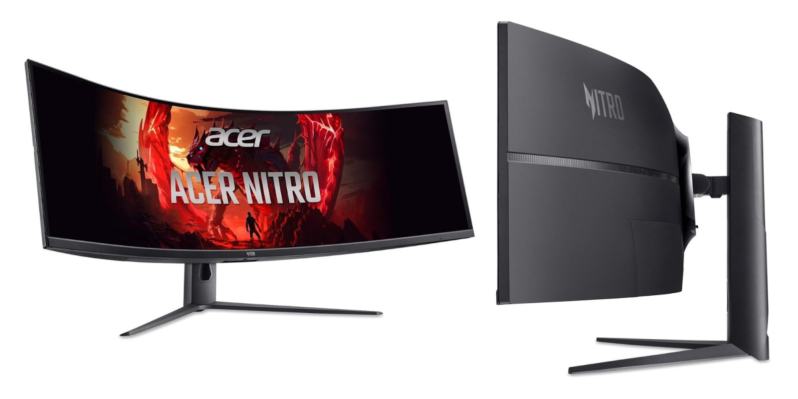 Image showing renders of Acer's ultrawide DQHD gaming monitor.