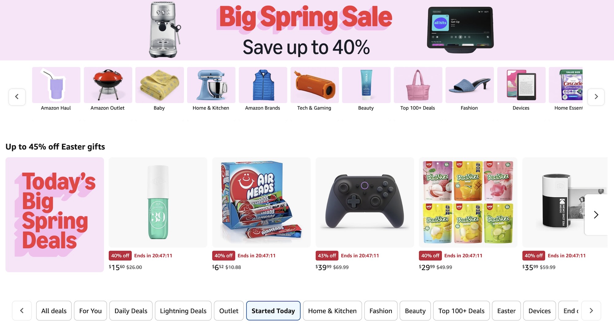 A screenshot of a store