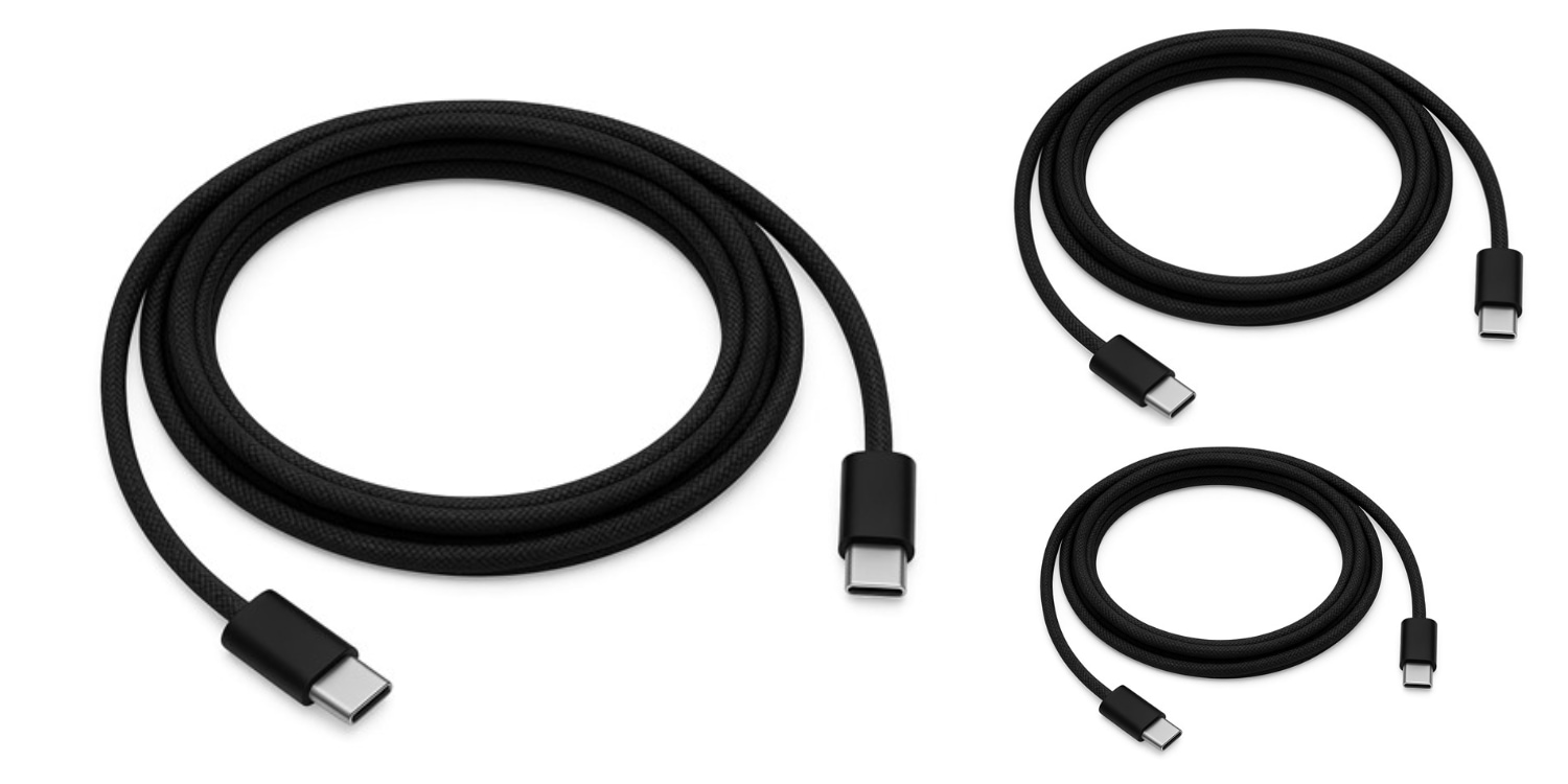 A black cable with a type c connector