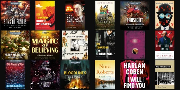 A collection of books on a black background