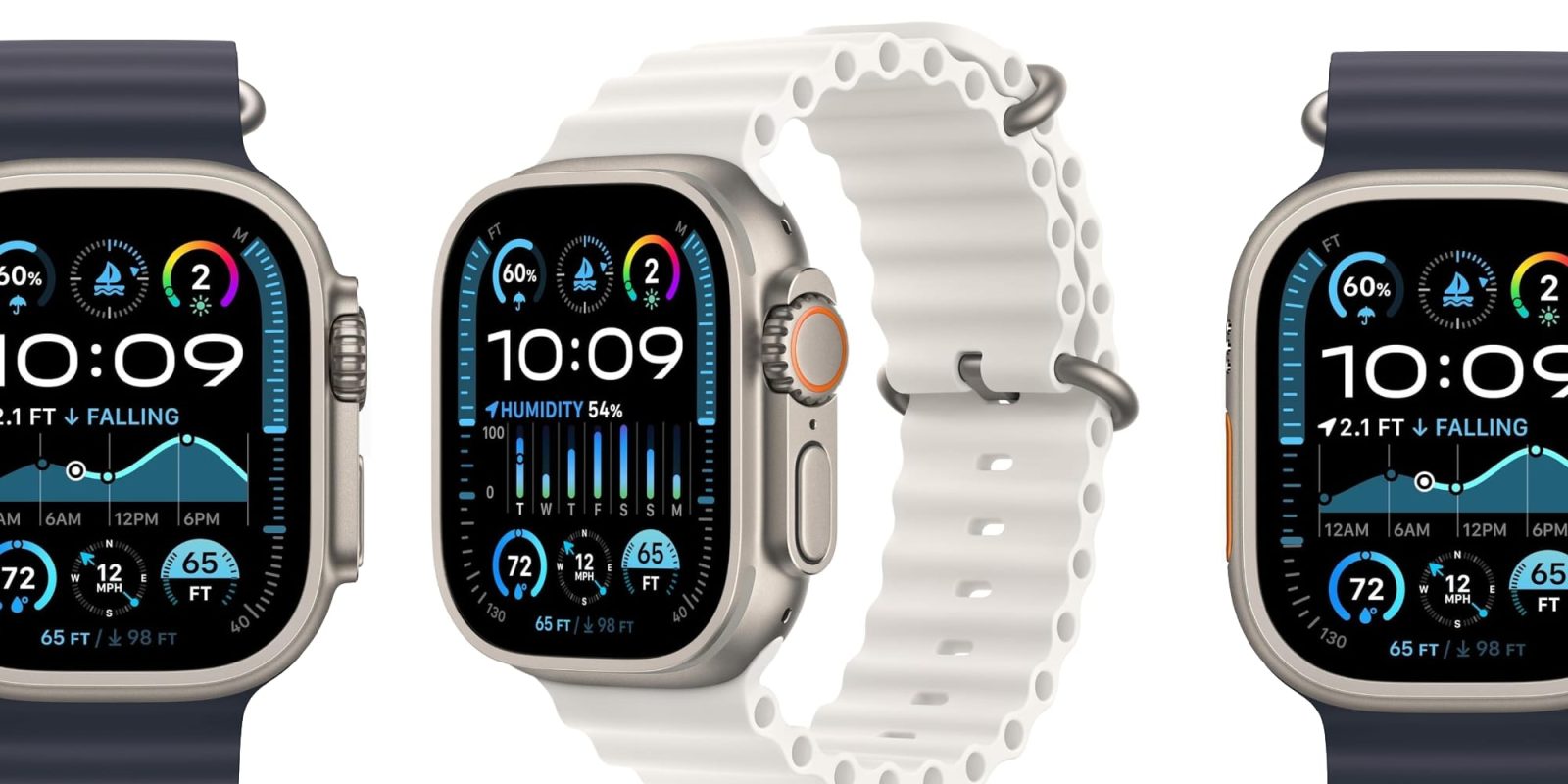 A smart watch with a white band