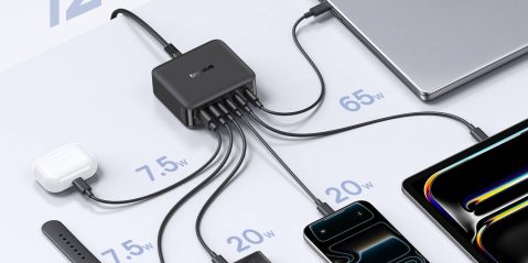 A black device connected to a cell phone