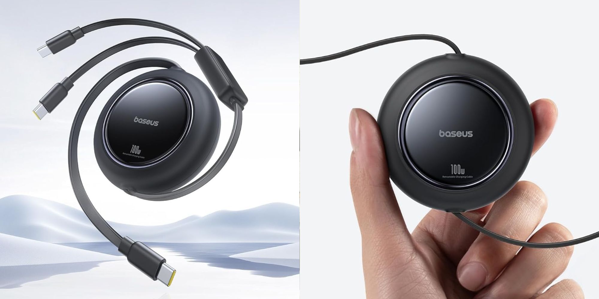 Image showing renders of Baseus 2-in-1 retractable cable.