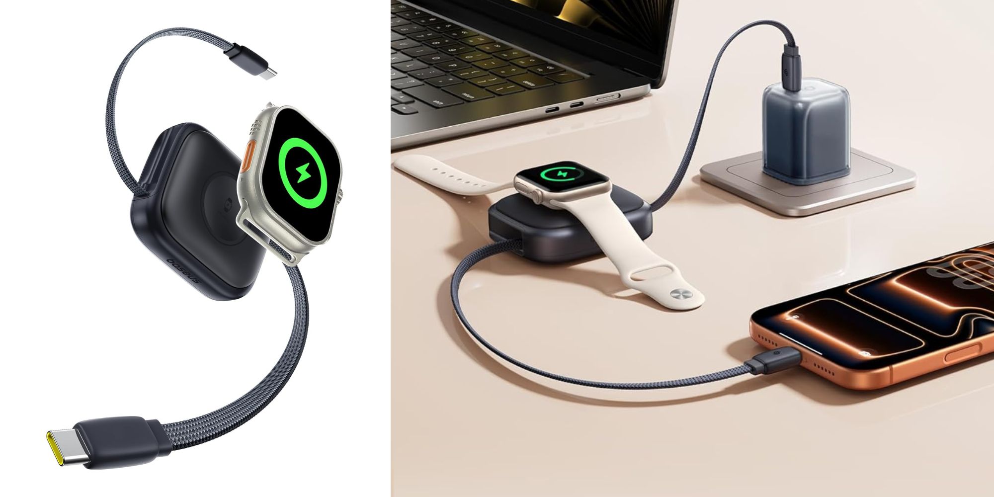 Image showing renders of Baseus 100W retractable USB-C cable.