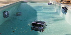 A rectangular object in a pool