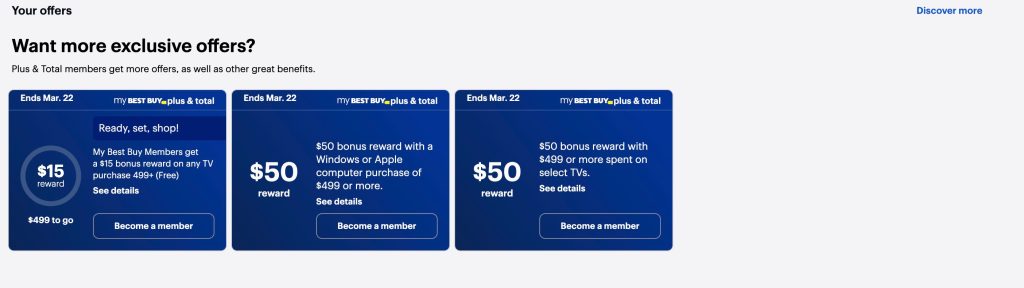 A screenshot of a blue card