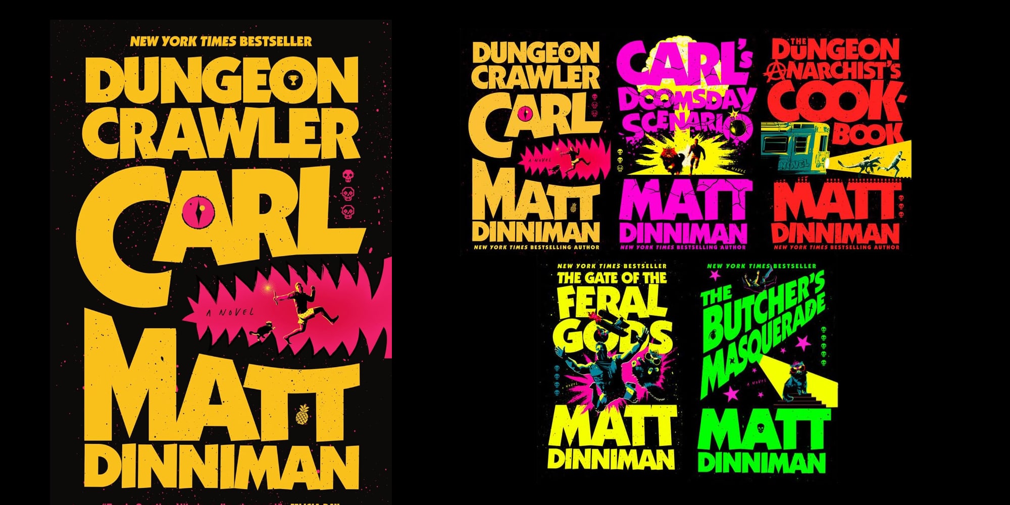 A group of books with text