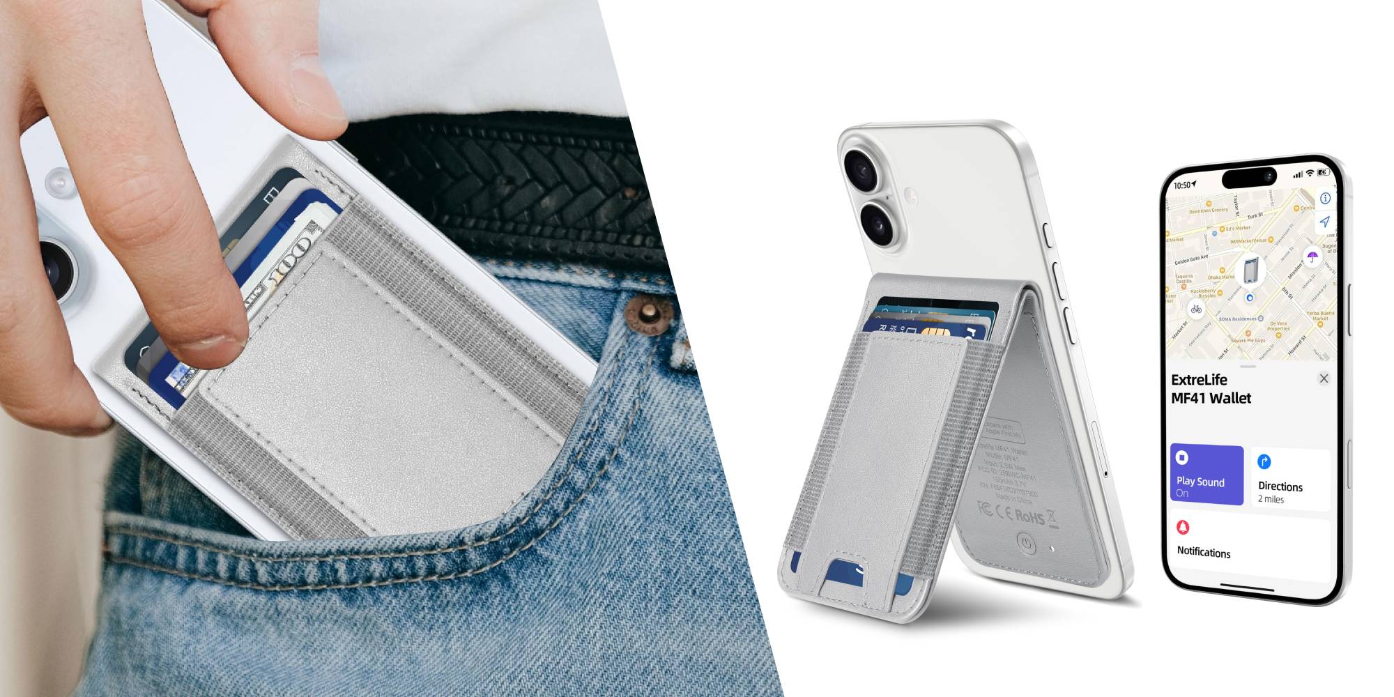 A cell phone with a card holder