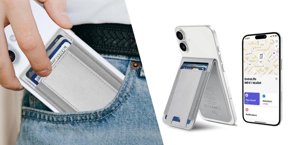 A cell phone with a card holder