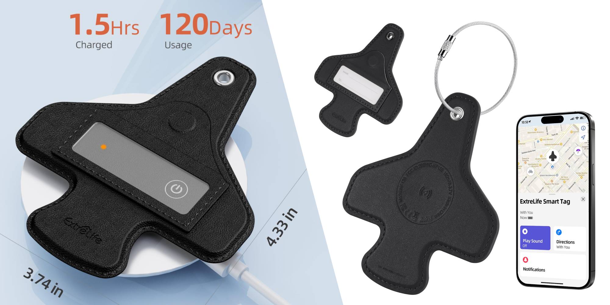 A black leather case with a cord attached to it