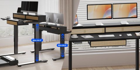 A comparison of a computer desk