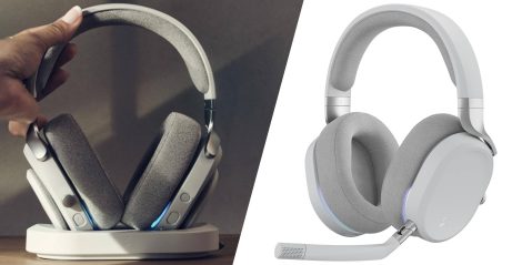 A close up of headphones