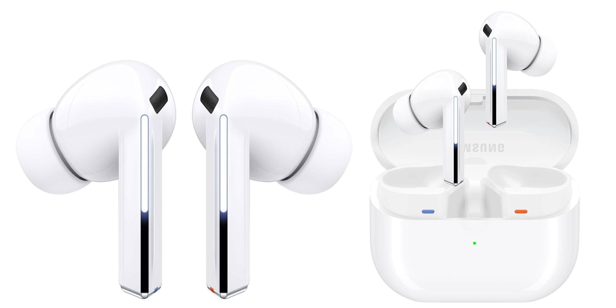 A close up of a white device