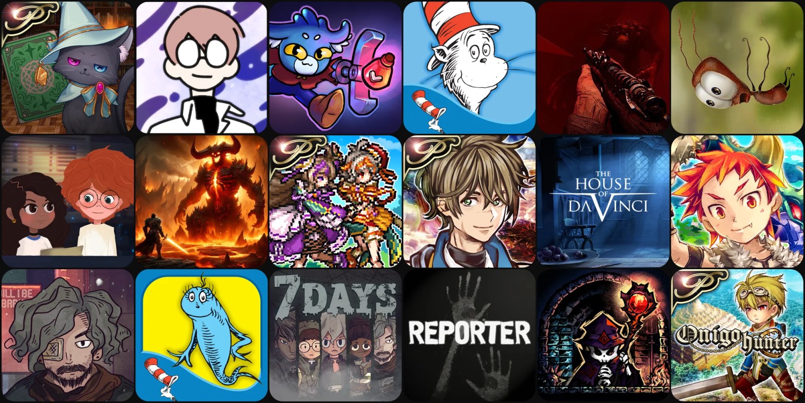 A collage of cartoon characters