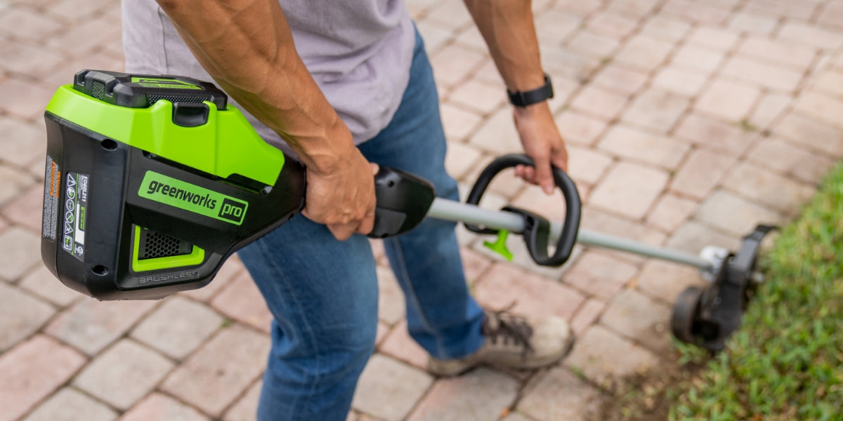 A man holding a power tool