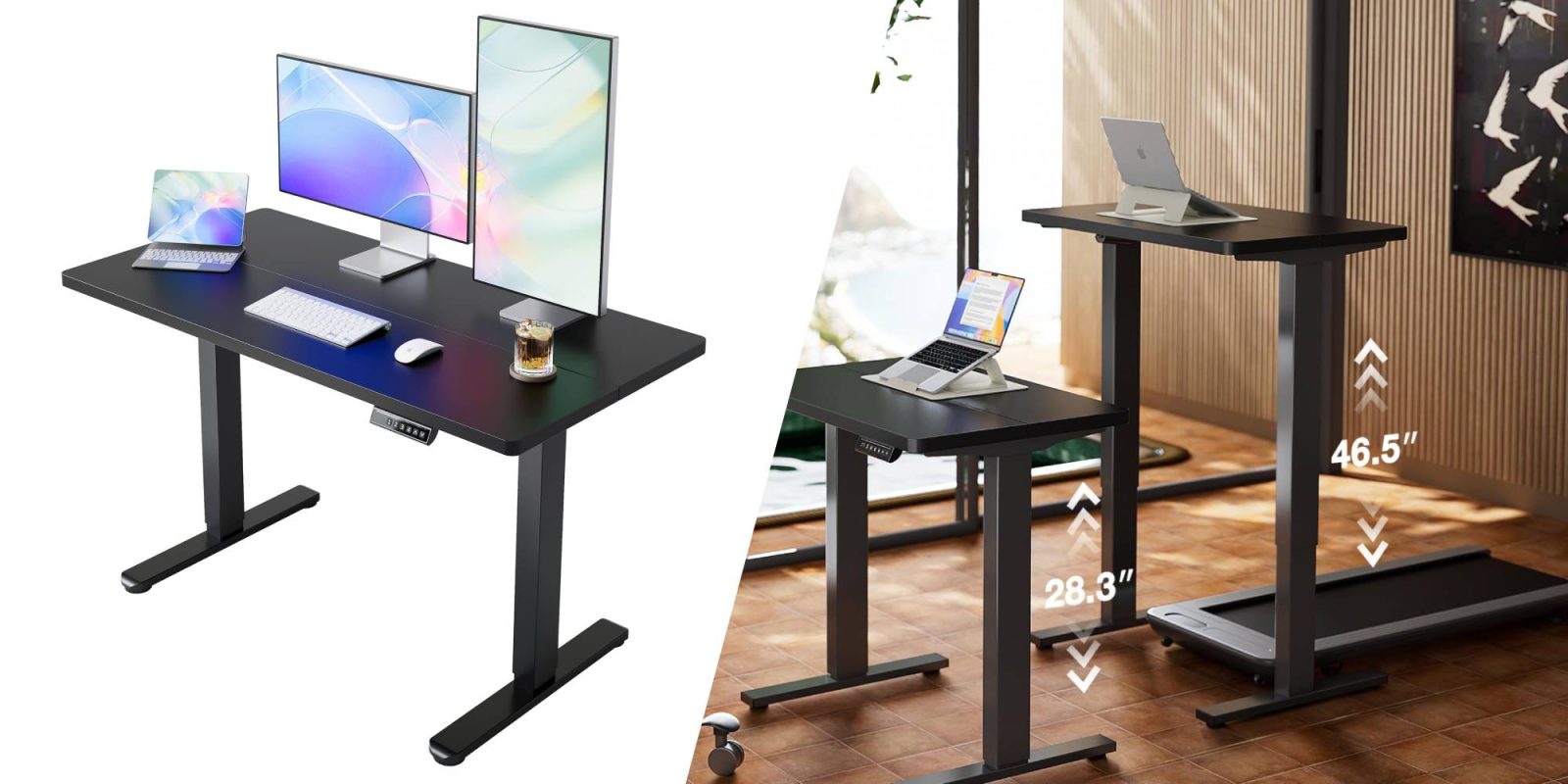 A computer desk with a laptop and a drink on it