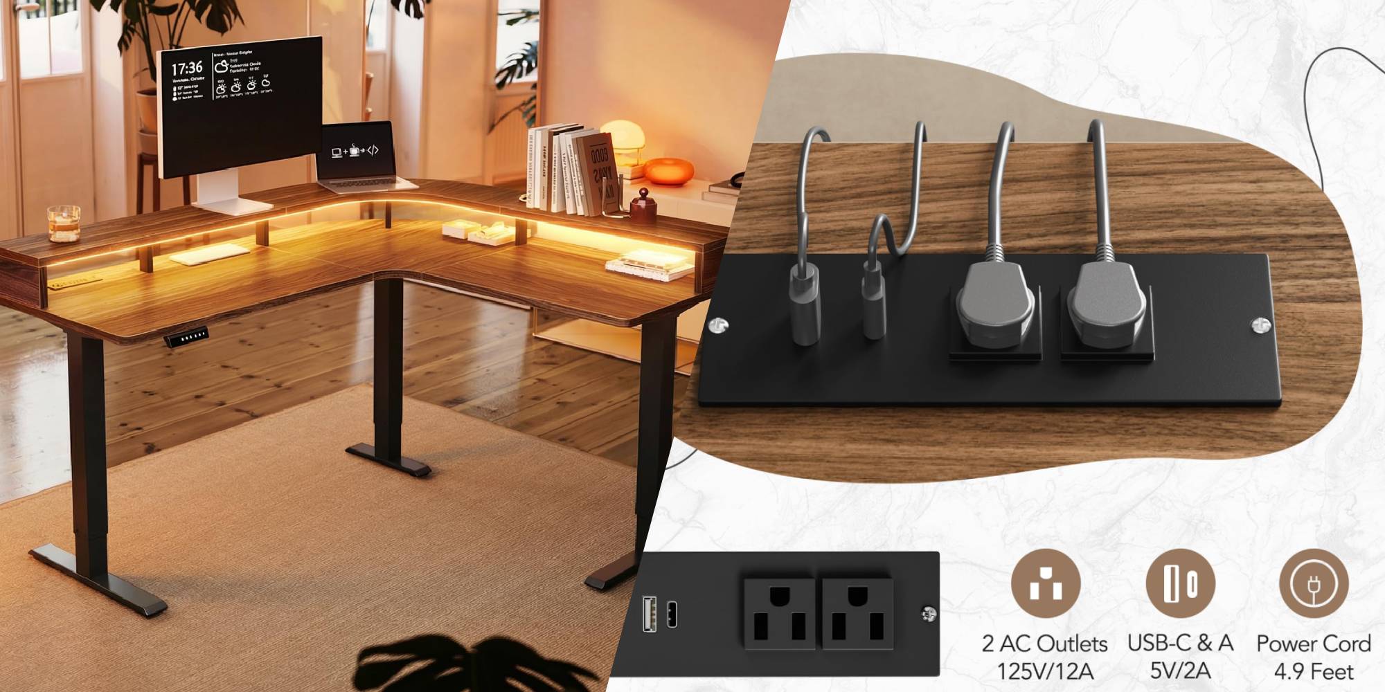 A computer on a desk