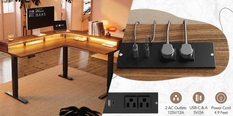 A computer on a desk