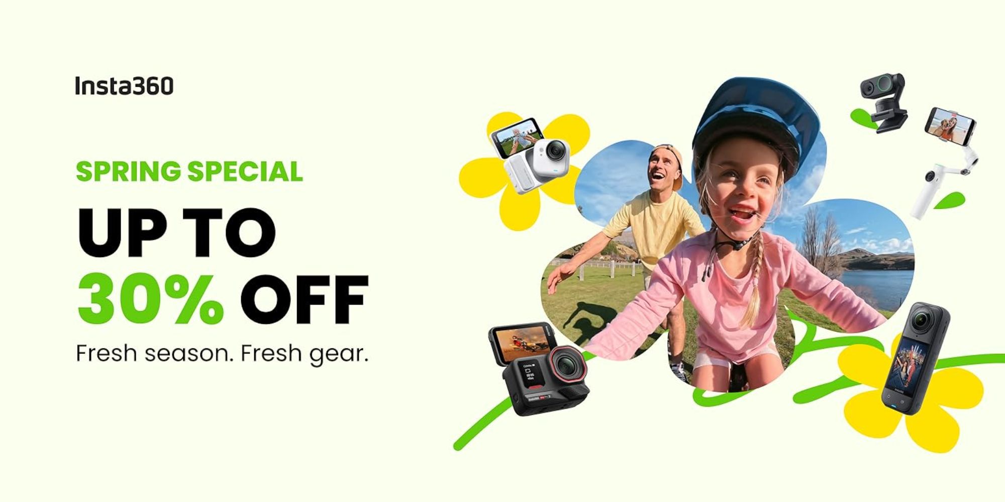 A woman and man with a helmet