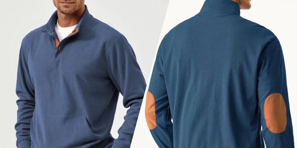 A man wearing a blue jacket