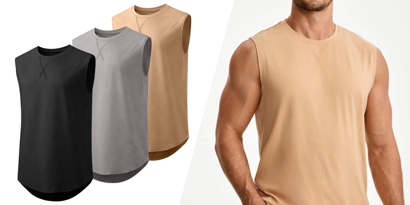 A man wearing a tank top