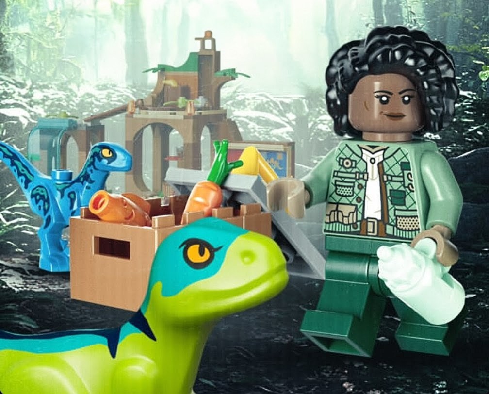 A toy figures in the woods